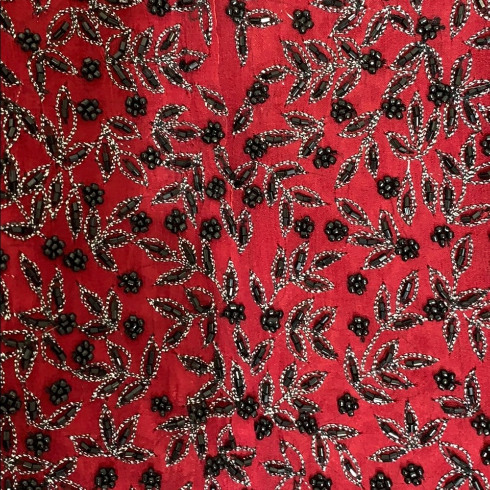 Papell Boutique Evening Silk Beaded Top - Picture 8 of 13